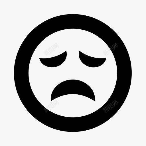 沮丧的脸沮丧表情符号图标svg_新图网 https://ixintu.com 悲伤 沮丧 沮丧的脸 疲惫 胖脸 表情符号