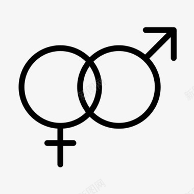 异性恋性别象征图标图标