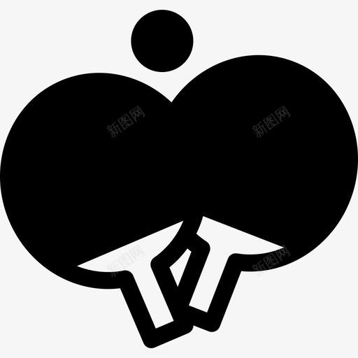 两个乒乓球拍运动型教育型图标svg_新图网 https://ixintu.com 两个乒乓球拍 教育型 运动型