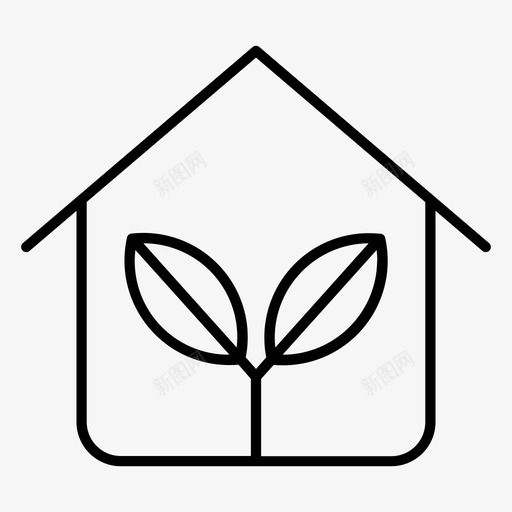 生态自然家园图标svg_新图网 https://ixintu.com 生态 自然家园