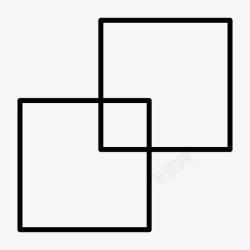 分割正方形探路者被分割正方形向量图标高清图片