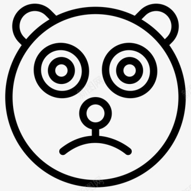 熊猫动物森林图标图标