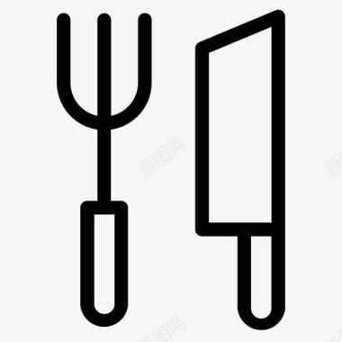 餐厅吃饭叉子图标图标
