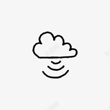 云云wifi手绘云图标图标