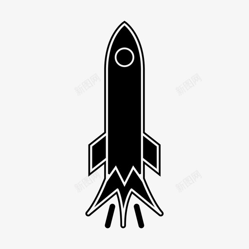 火箭飞行卫星图标svg_新图网 https://ixintu.com 卫星 天空 太空 火箭 运输 飞行