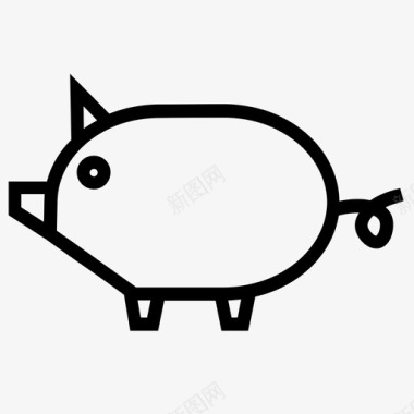 猪银行美元图标图标