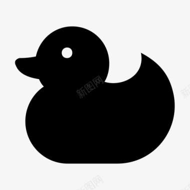鸭子洗澡鸭橡皮鸭图标图标