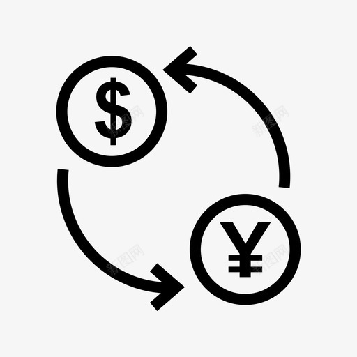 Dollar to Yen Convertsvg_新图网 https://ixintu.com Dollar to Yen Convert icon