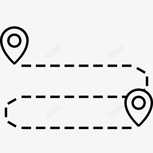 路线位置地图插针图标svg_新图网 https://ixintu.com pin2 位置 地图插针 路由器 路线