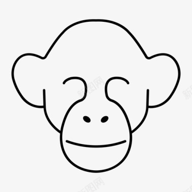 猴子动物猴脸图标图标