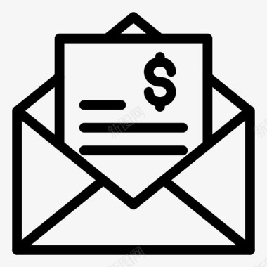 电子邮件银行消息图标图标