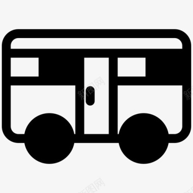 公共汽车微型巴士运输填充物图标图标