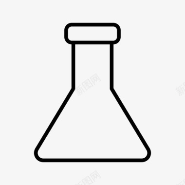 锥形瓶化学烧瓶实验室图标图标