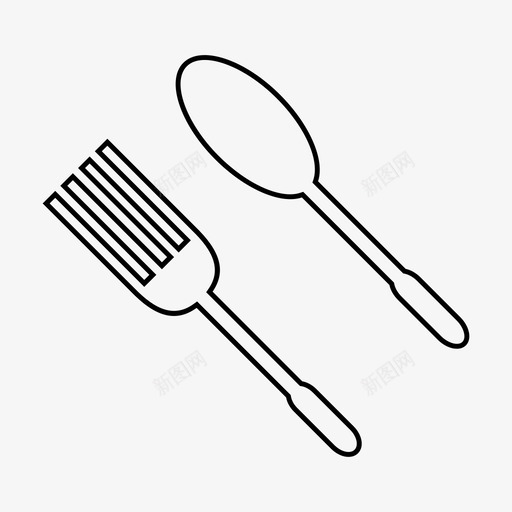 叉子和勺子吃餐馆图标svg_新图网 https://ixintu.com 叉子和勺子 吃 食物 餐馆