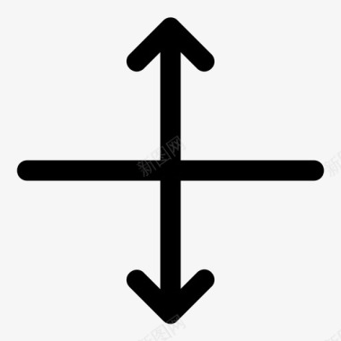 箭头垂直拉伸箭头线性方形v2图标图标