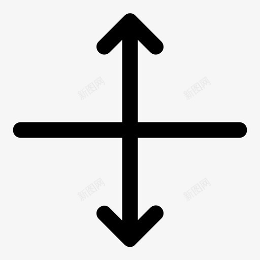 箭头垂直拉伸箭头线性方形v2图标svg_新图网 https://ixintu.com 箭头 箭头垂直拉伸 线性方形v2