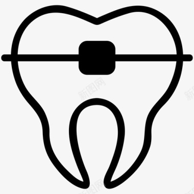 牙套牙科牙医图标图标