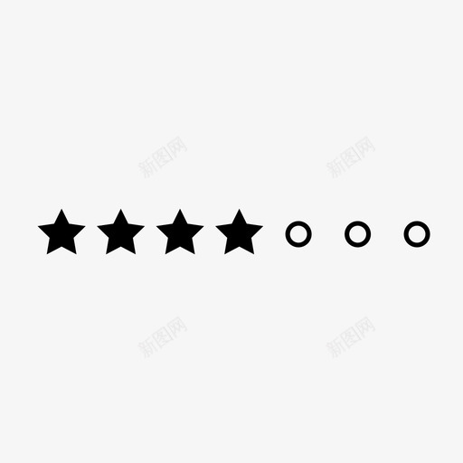 四星评级费率评级等级图标svg_新图网 https://ixintu.com 四星评级 评级星级 评级等级 费率