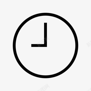 时钟时间接口元件薄图标图标