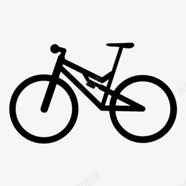 下坡自行车自行车骑行图标图标