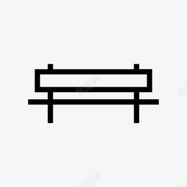 长凳花园公园图标图标