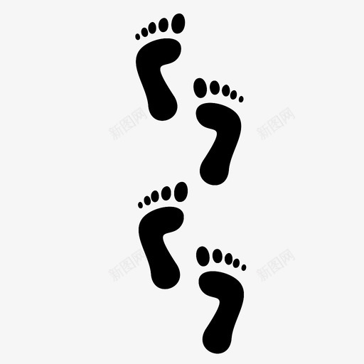 脚印脚图标svg_新图网 https://ixintu.com 脚 脚印