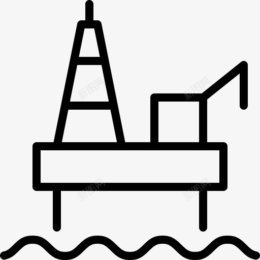 石油平台原油钻井图标svg_新图网 https://ixintu.com 原油 天然气 海洋 石油平台 能源供应稀薄 钻井 钻机