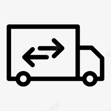 卡车送货车移动卡车图标图标