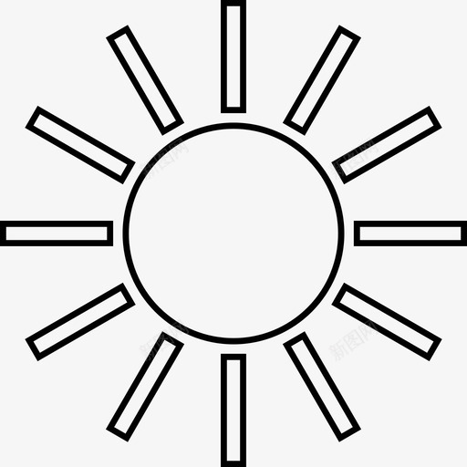 太阳明亮能量图标svg_新图网 https://ixintu.com 光 夏天 太阳 太阳能量 明亮 能量