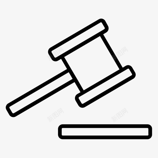 木槌拍卖出价图标svg_新图网 https://ixintu.com 出价 拍卖 木槌 法官 法庭 银行