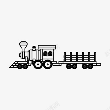 火车蒸汽机玩具火车图标图标