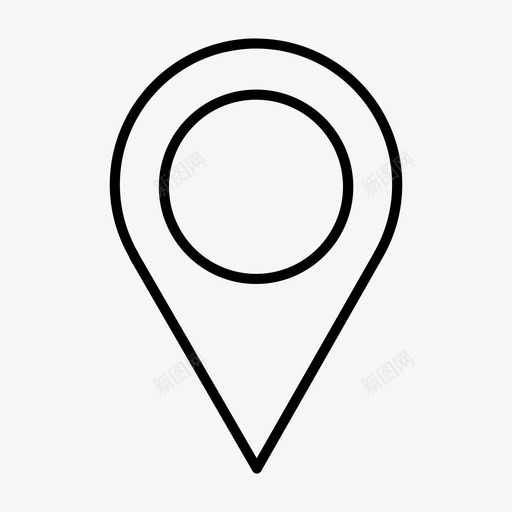 销定位指针地图销图标svg_新图网 https://ixintu.com 占位符 地图销 定位指针 销