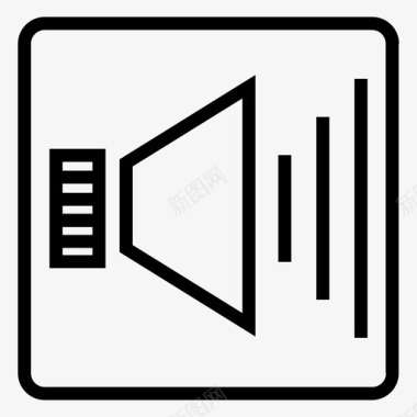 扬声器音频大声音乐图标图标