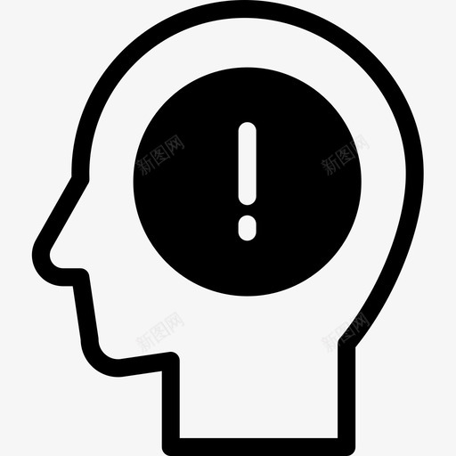 警告头脑人类图标svg_新图网 https://ixintu.com 人类 人类思维混合 头脑 思考 想法 警告