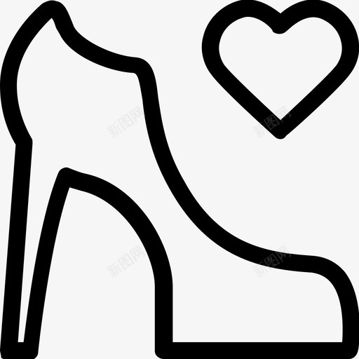 高跟鞋爱情格洛丽亚婚纱系列图标svg_新图网 https://ixintu.com 格洛丽亚婚纱系列 爱情 高跟鞋