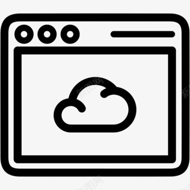窗口云应用程序浏览器图标图标