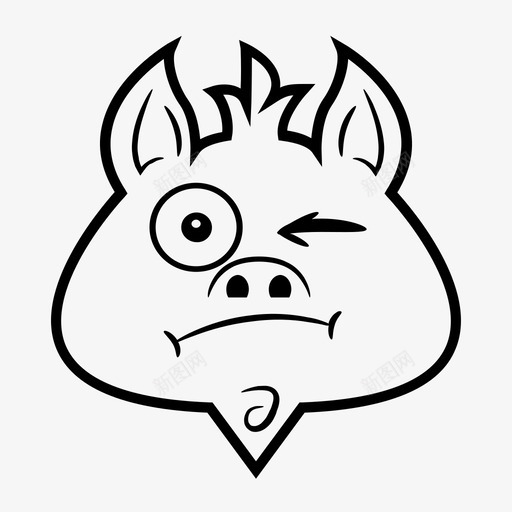 猪培根卡通图标svg_新图网 https://ixintu.com 卡通 培根 小猪 有趣的卡通 猪