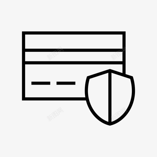 安全卡信用卡身份证图标svg_新图网 https://ixintu.com 信用卡 安全卡 盾 身份证 银行