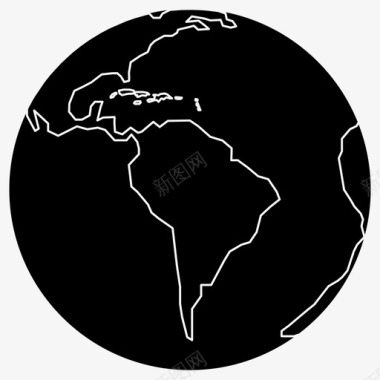 地球地图南美洲地图图标图标