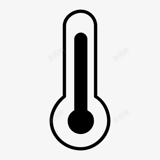 温度计物品材料图标svg_新图网 https://ixintu.com 工具 材料 温度 温度计 物品