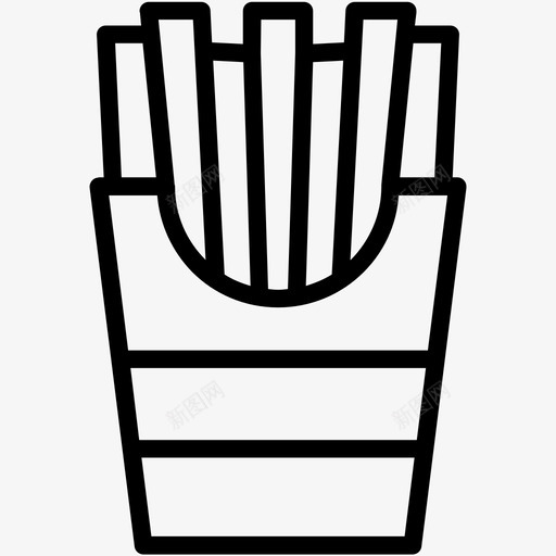 薯条餐点土豆图标svg_新图网 https://ixintu.com 土豆 薯条 零食 食品饮料提纲 餐点