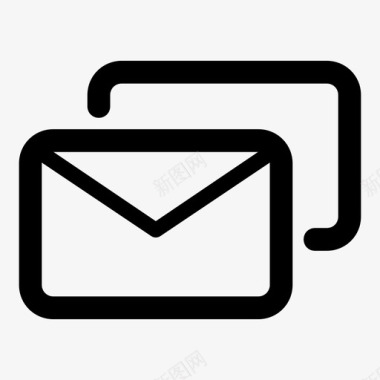 多封邮件电子邮件信封图标图标