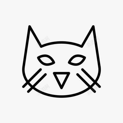 猫动物万圣节图标svg_新图网 https://ixintu.com 万圣节 万圣节线图标 动物 宠物 小猫 猫