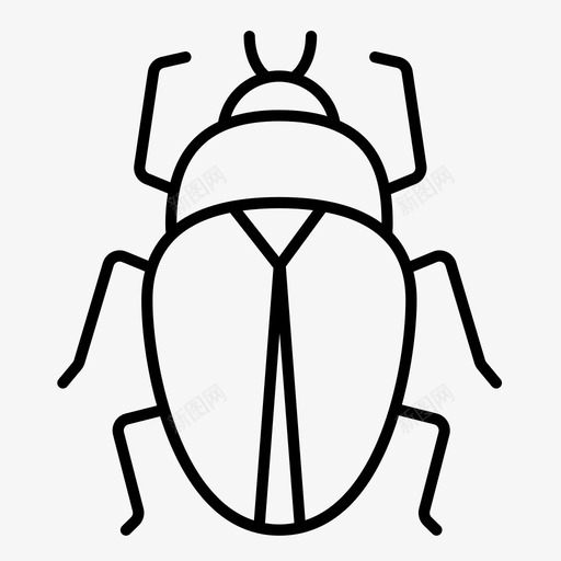 甲虫臭虫埃及人图标svg_新图网 https://ixintu.com 埃及人 昆虫 甲虫 臭虫 金龟子