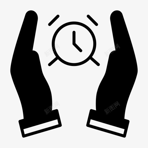 节省时间闹钟空闲时间图标svg_新图网 https://ixintu.com 保持时间 手 时间管理 空闲时间 节省时间 闹钟