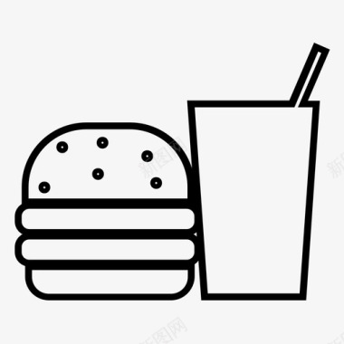 食物汉堡饮料图标图标