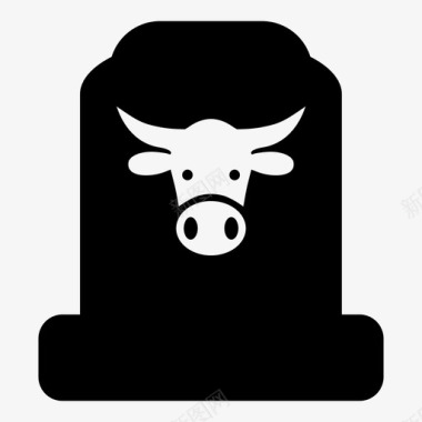 奶牛墓地死亡牲畜图标图标