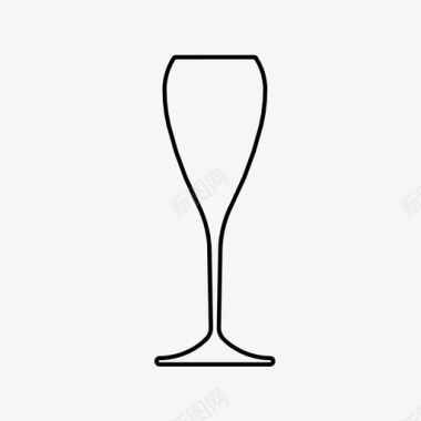 香槟酒杯酒饮料图标图标