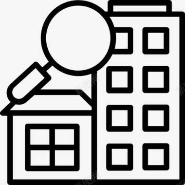 搜房选房房地产概念图标图标