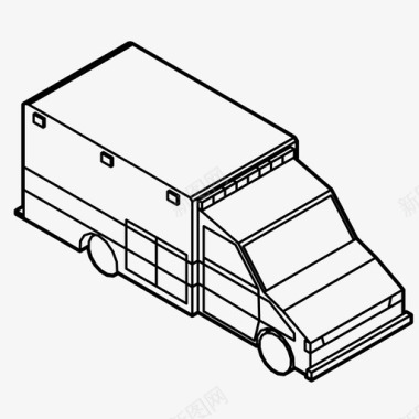 生命支持救护车紧急情况图标图标